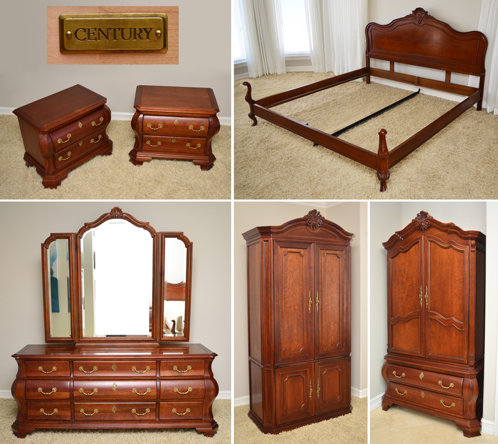 Appraisal: PIECE CENTURY FURNITURE BEDROOM SUITE Mahogany suite to include king