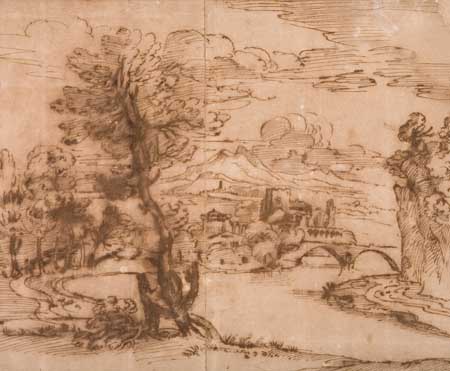 Appraisal: DOMENICO ZAMPIERI CALLED IL DOMENICHINO Italian - River Landscape with