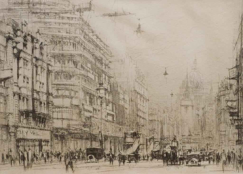 Appraisal: WILLIAM WALCOT - FLEET STREET etching signed in pencil to