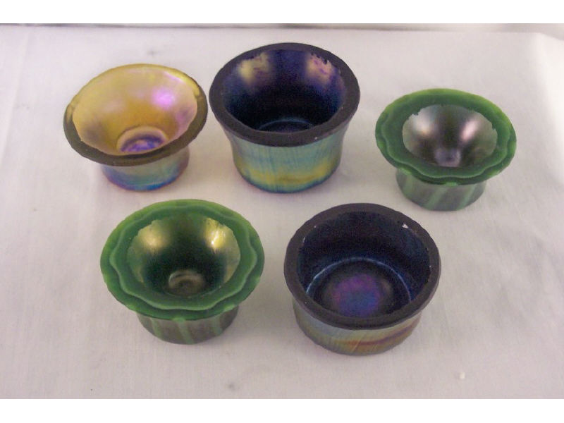 Appraisal: - Lundberg Studios Salts Five varying shapes and sizes of