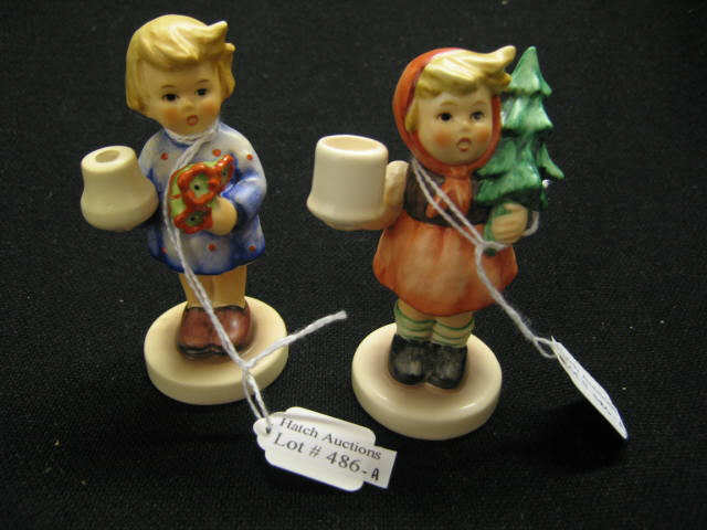 Appraisal: Hummel Figurines Girl with Nosegay Girl with Fir Tree both