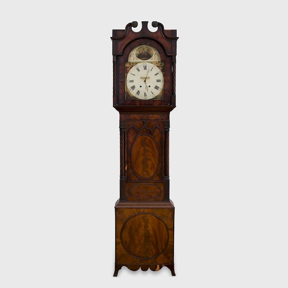 Appraisal: George IV Mahogany Tall Case Clock Fitted with an unsigned