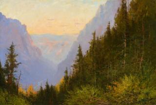 Appraisal: JOHN FERY - Grand Canyon of the Yellowstoneoil on canvas