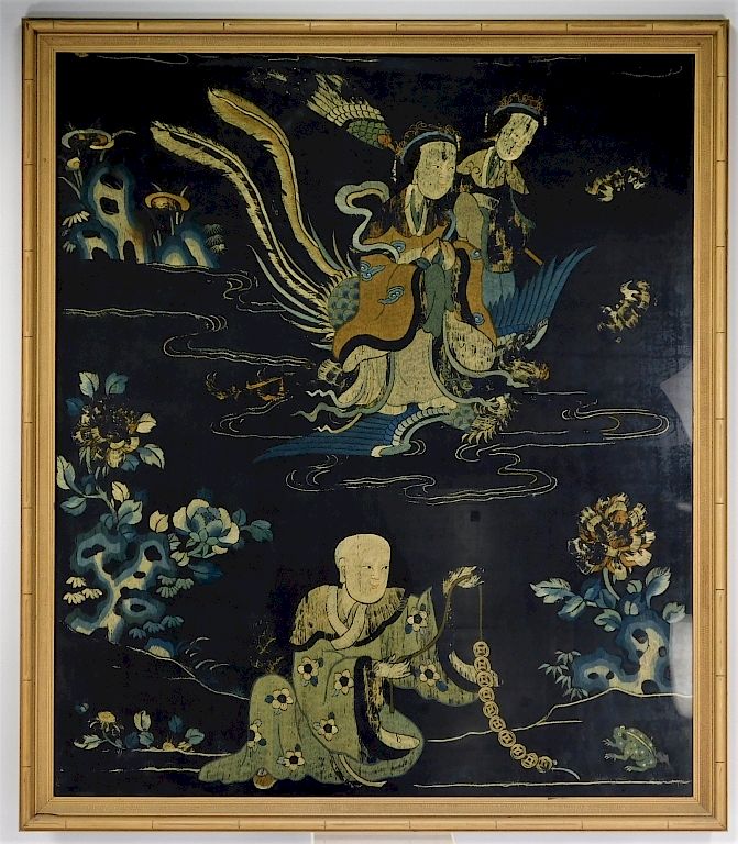 Appraisal: C Chinese Hsi Wang Mu Phoenix Kesi Textile China th