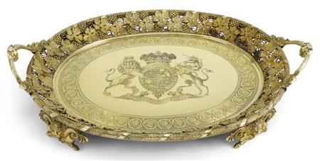 Appraisal: The Royal Presentation silver-gilt tray to H R H Ernest