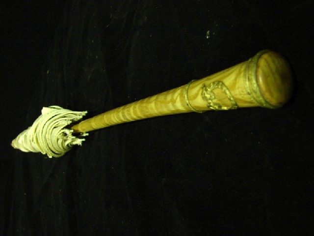 Appraisal: An Edwardian parasol with floral painted silk shade the handle