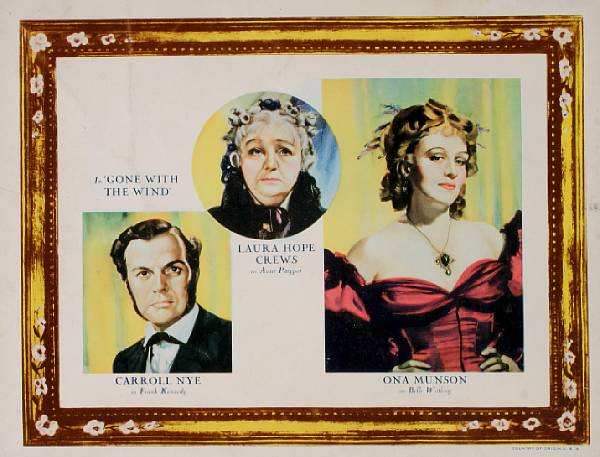 Appraisal: Gone with the Wind MGM lobby card condition B- image