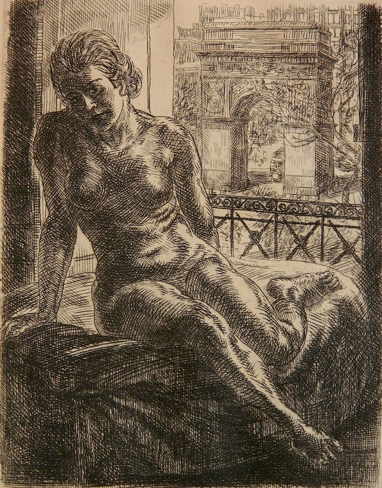 Appraisal: John Sloan etching John Sloan American - - ''Nude and