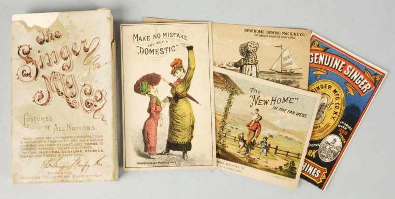 Appraisal: Lot of Sewing Machine Trade Cards Description Includes over cards