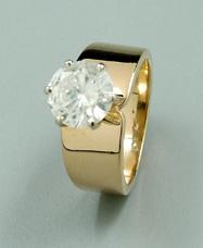 Appraisal: Lady s ct diamond ring solitaire round brilliant cut diamond