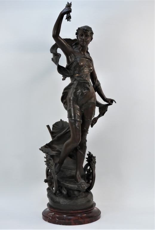 Appraisal: AFT ERNEST FERRAND ARTEMIS SCULPTURE France - Titled Fiat Lux