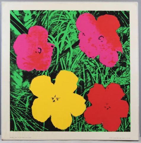 Appraisal: Andy Warhol Silkscreen Poster Flowers Printed by the Leo Castelli