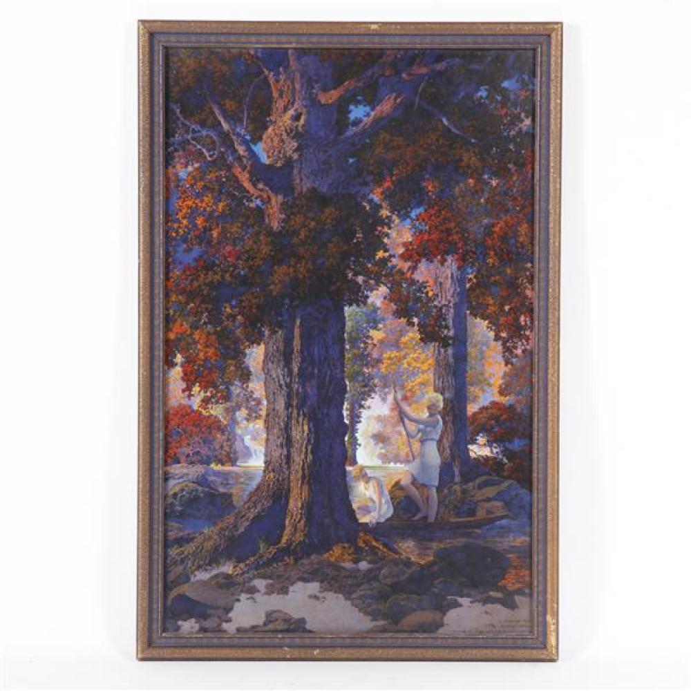 Appraisal: MAXFIELD PARRISH - GOLDEN HOURS CHROMOLITHOGRAPH SIGHT X Maxfield Parrish