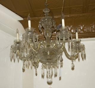 Appraisal: Arm Austrian Crystal Chandelier H x W