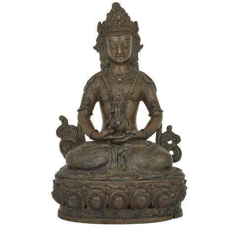 Appraisal: A Bronze Figure of Amitayus Tibet th th Century Finely