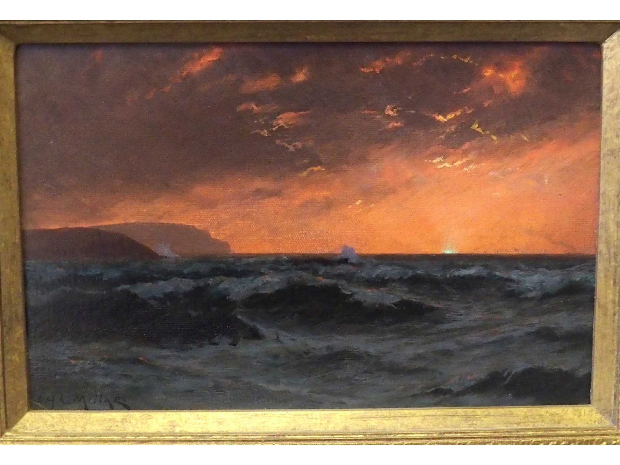 Appraisal: JAMES H C MILLAR Sunset signed oil on panel