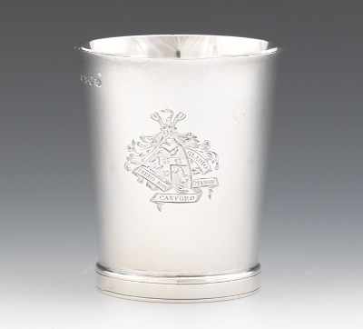 Appraisal: Sterling Silver Cup English Dated - by Thomas Robins Engraved