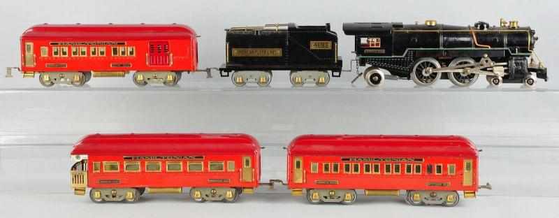 Appraisal: American Flyer Standard Gauge Passenger Train Set Description American Pre-war