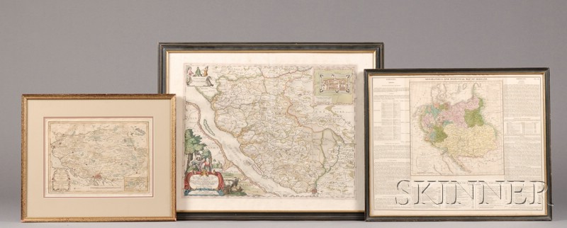 Appraisal: European Regional Germany Three maps Mejer Johannes Comitatus Pinnenberg Amsterdam