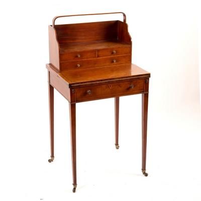 Appraisal: A late th Century mahogany Cheveret desk the upper section