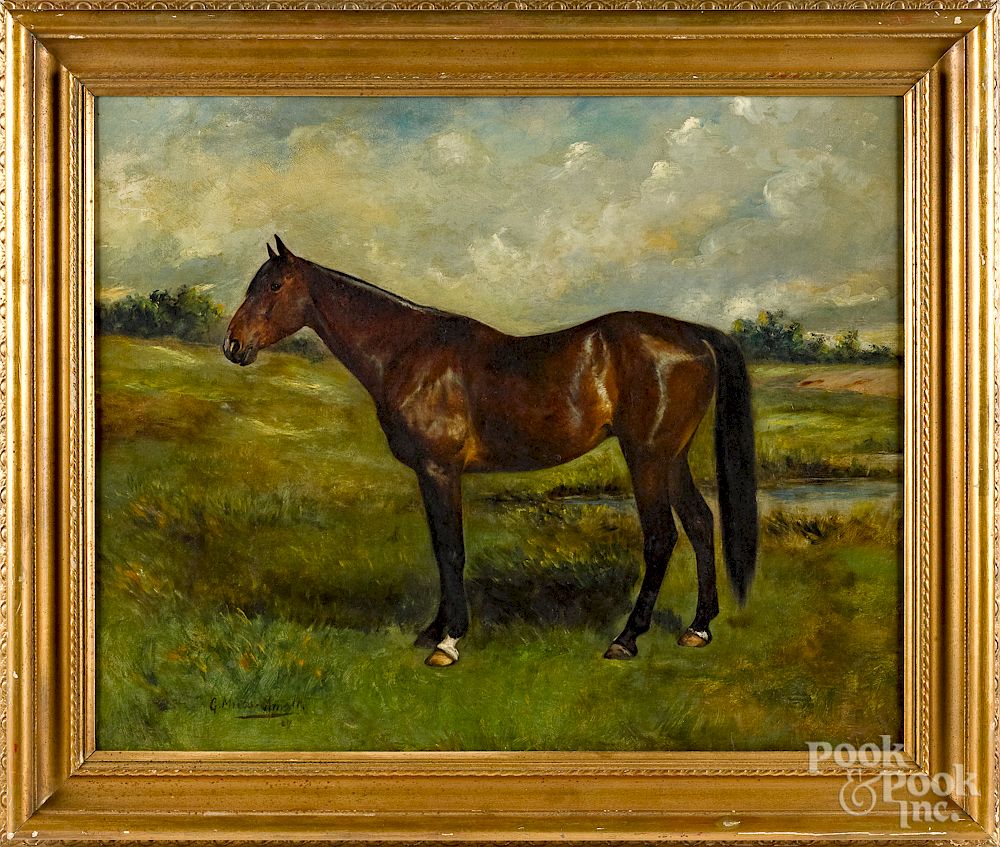 Appraisal: Gustave Muss-Arnolt American - horse portrait Exclusive on Bidsquare Gustave