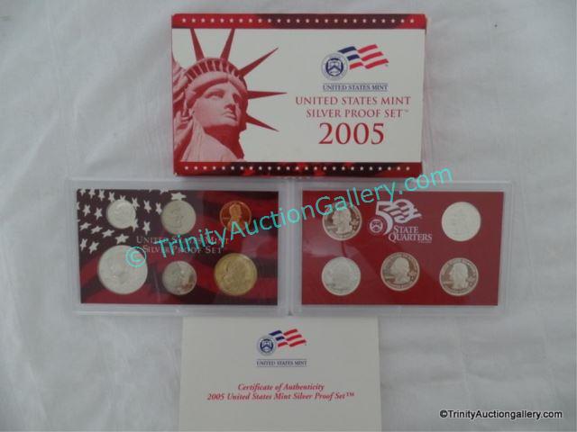 Appraisal: US Mint Silver Proof Coin Set w Coins Issued in