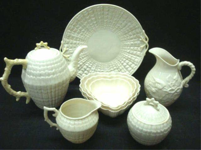 Appraisal: BELLEEK Lot of Assorted 'Limpet' Porcelains Teapot milk creamer sugar