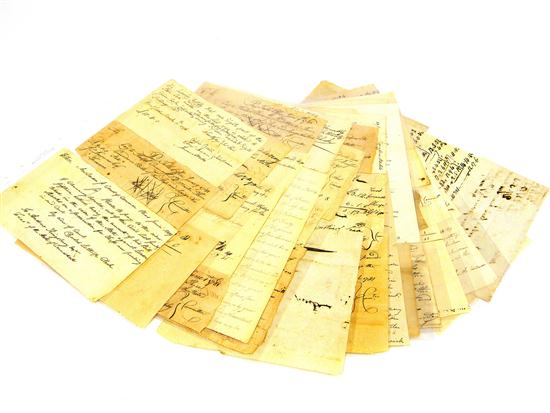 Appraisal: Assotment of forty documents including three Treasury Office receipts one