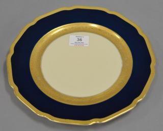 Appraisal: Set of twelve Bohemia Royal ivory dinner plates with raised