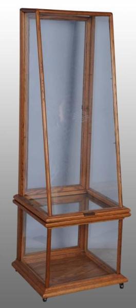 Appraisal: Large Country Store Cigar Display Case Description Oak and glass