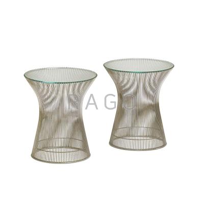 Appraisal: WARREN PLATNER Two side tables Condition Report