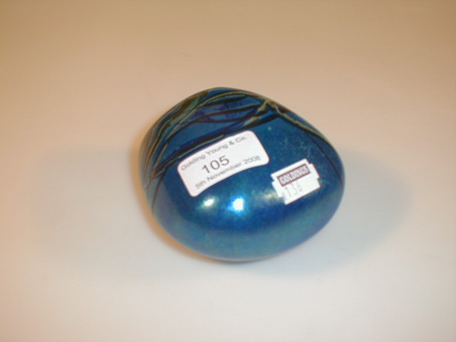 Appraisal: A paperweight with lustre surface signed Siddy Langley