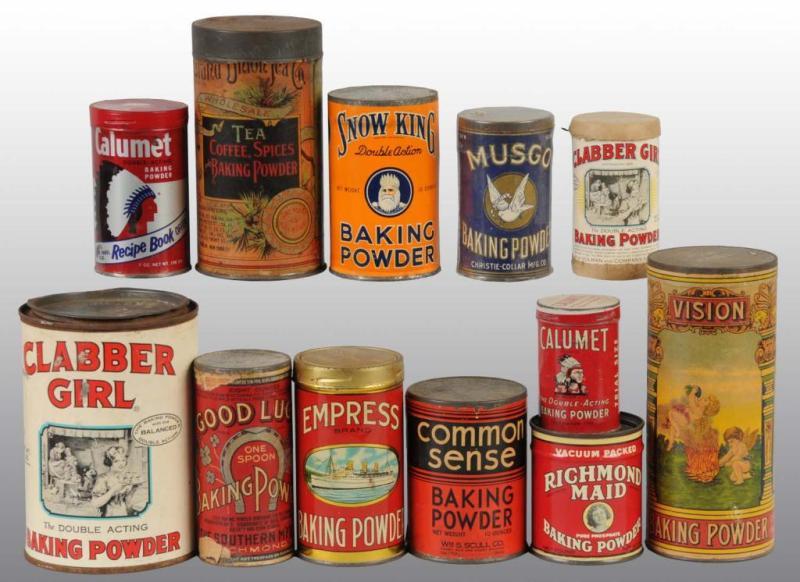 Appraisal: Lot of Product Tins Description Includes for baking powder and