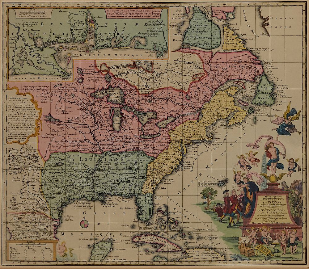 Appraisal: After Matthaeus Seutter Map of North America After Matthaeus Seutter