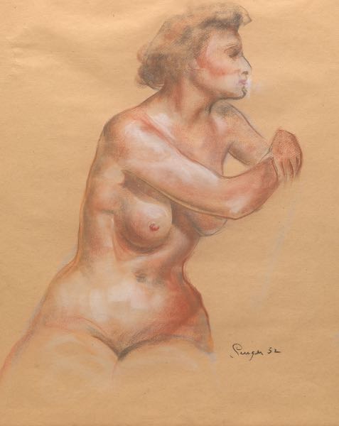 Appraisal: CLYDE J SINGER AMERICAN - x Study of a female