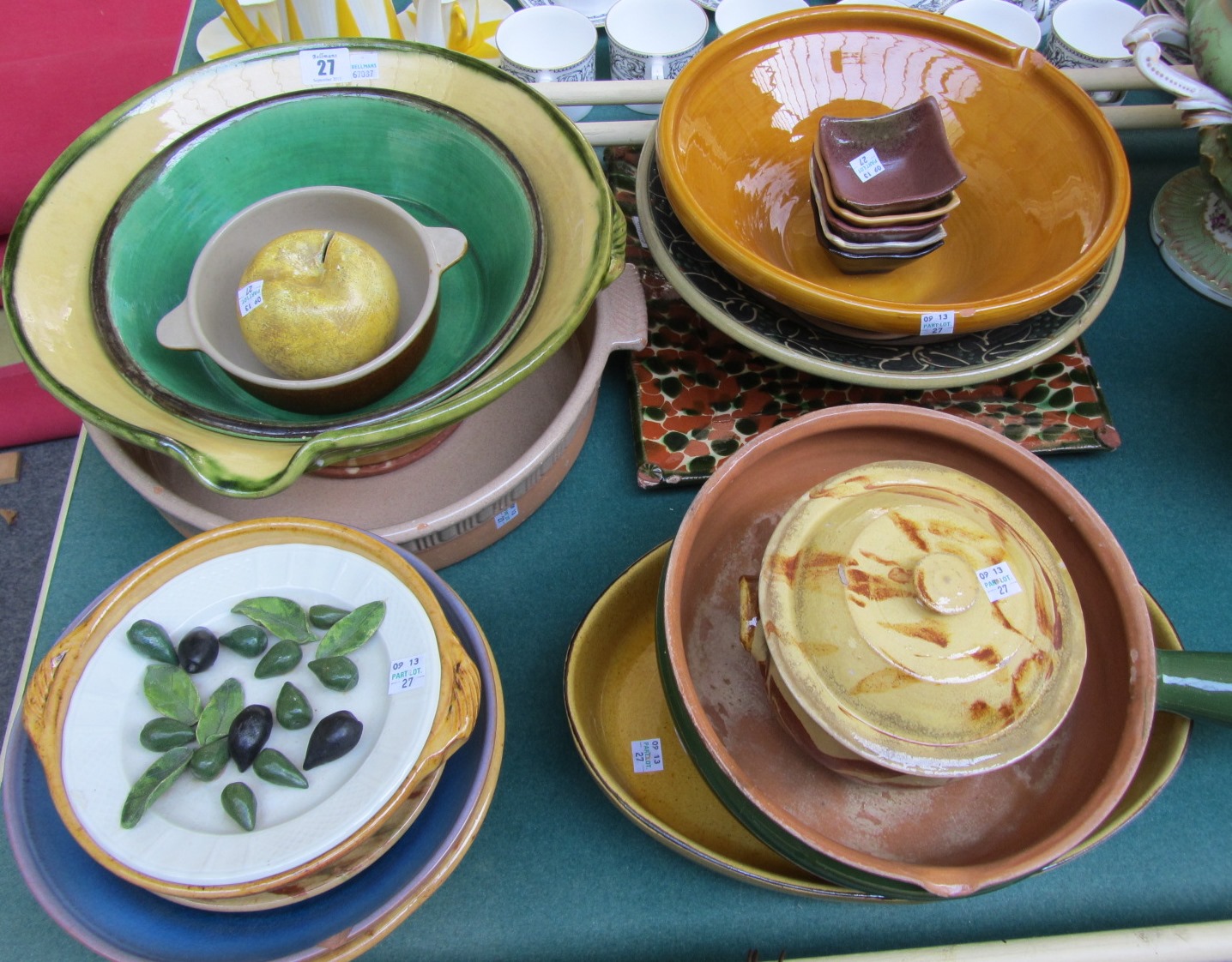 Appraisal: A quantity of modern slip ware pottery qty