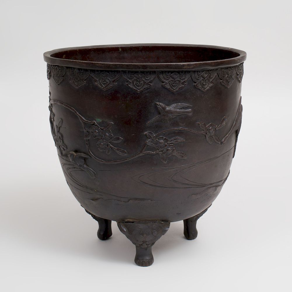 Appraisal: Chinese Bronze Tripod Censer x in diam Condition Overall wear