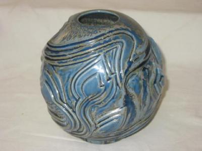 Appraisal: A CLARICE CLIFF POTTERY VASE of globular form moulded in