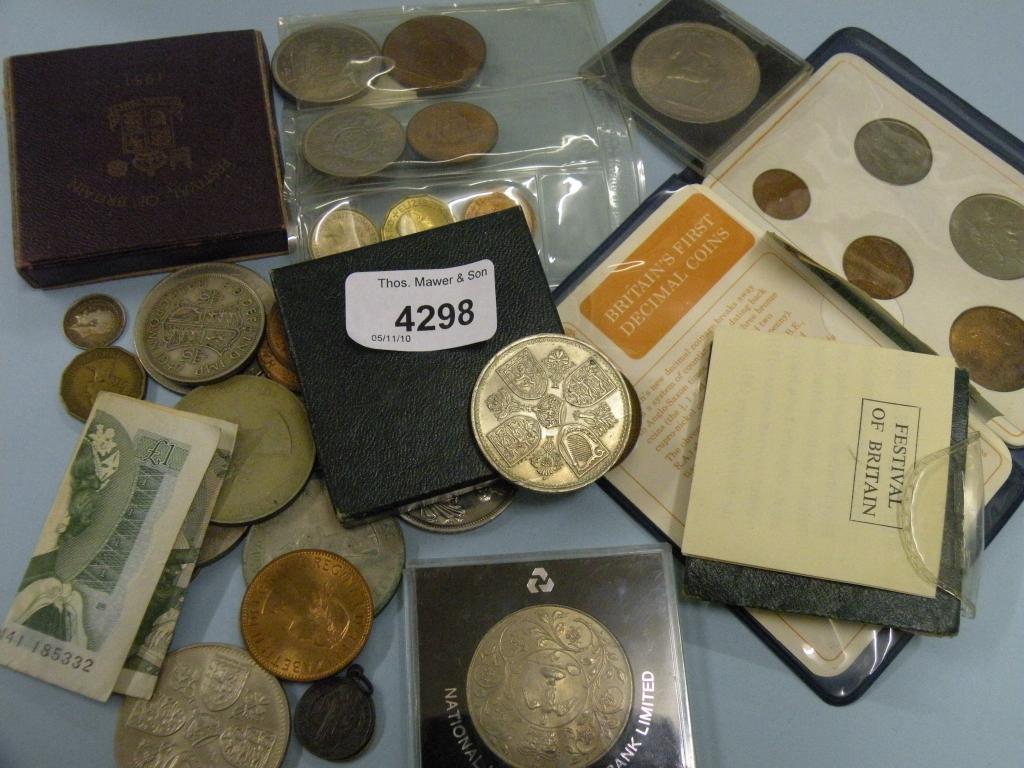 Appraisal: A Australian florin an silver groat various commemorative coins etc