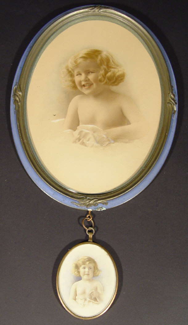 Appraisal: Oval portrait miniature of a young girl onto bone panel