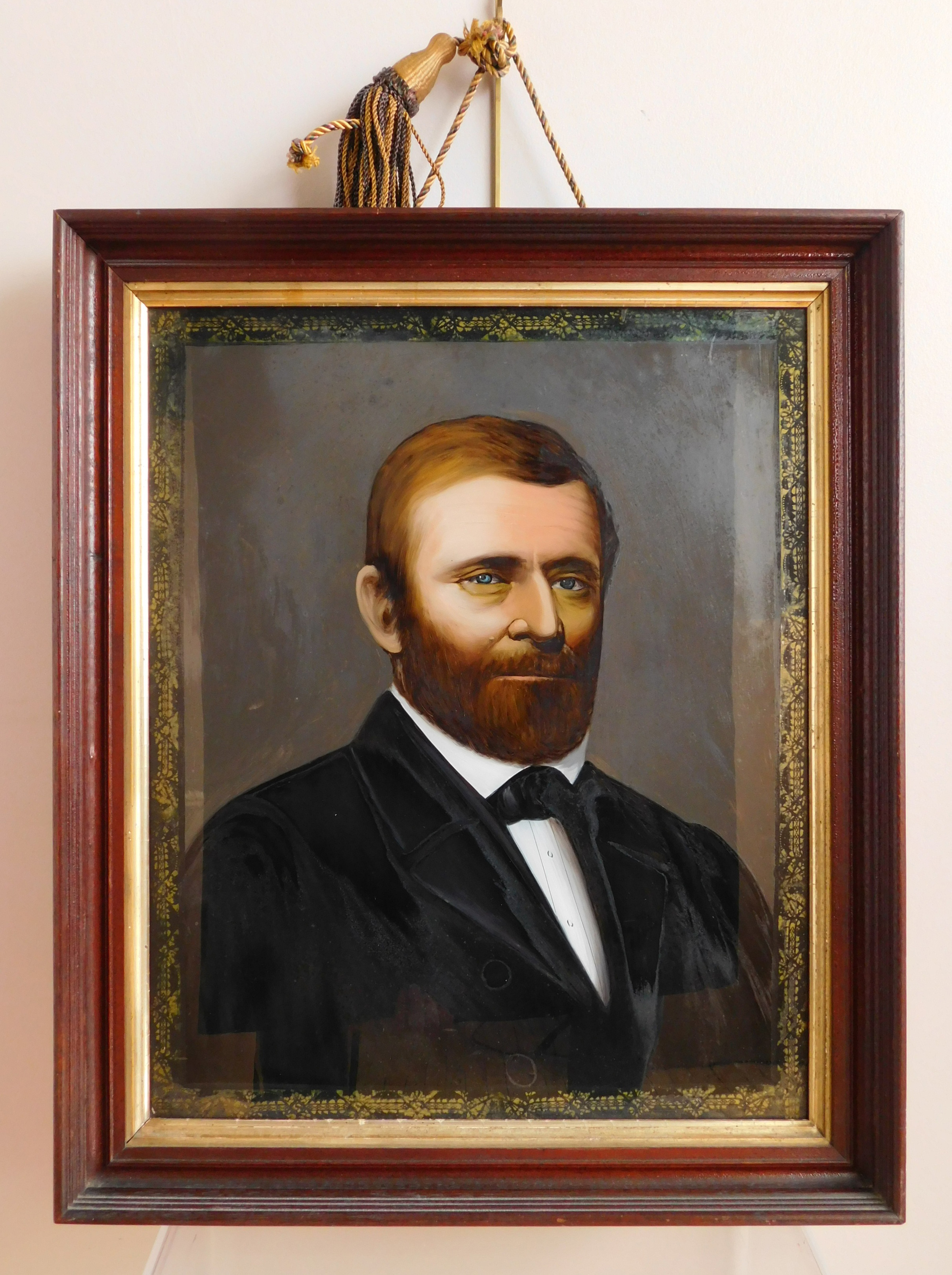 Appraisal: th c American School Portrait of Ulysses s Grant- reverse