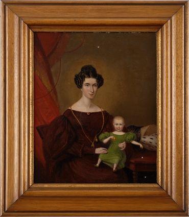 Appraisal: PORTRAIT SAID TO BE MRS STEVENSON AND HER SON CHARLES