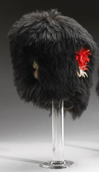 Appraisal: A Victorian fur grenadier's cap of the Royal Northumberland Fusiliers