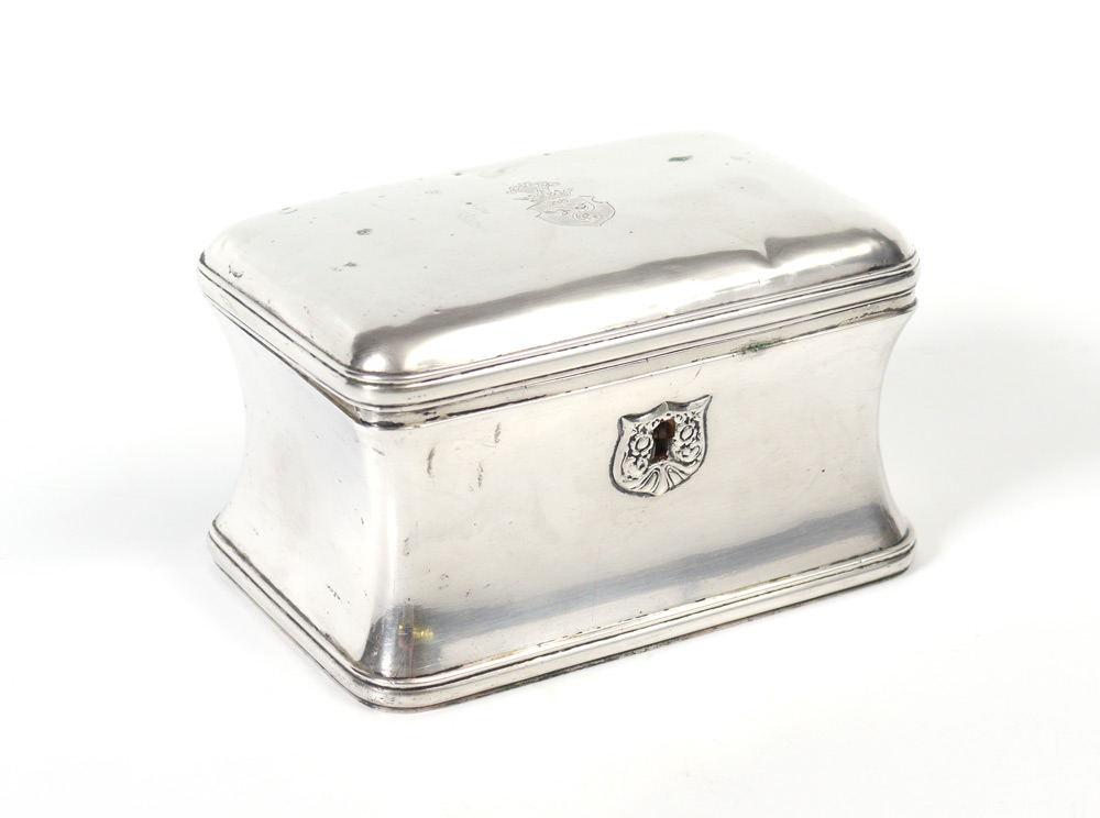 Appraisal: AUSTRIAN SILVER DRESSER BOX Vienna loth mark unknown makers mark