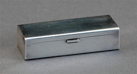 Appraisal: Tiffany Co silver box mid th centuryspring-hinged rectangular cover on