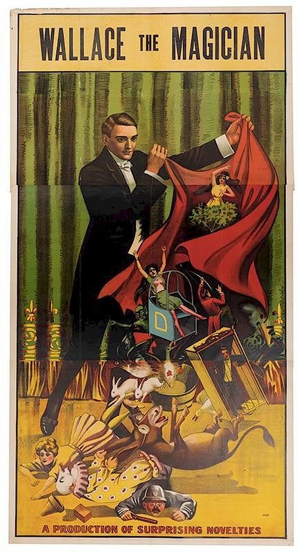 Appraisal: Wallace the Magician Lee Wallace Wallace the Magician Circa Three-sheet