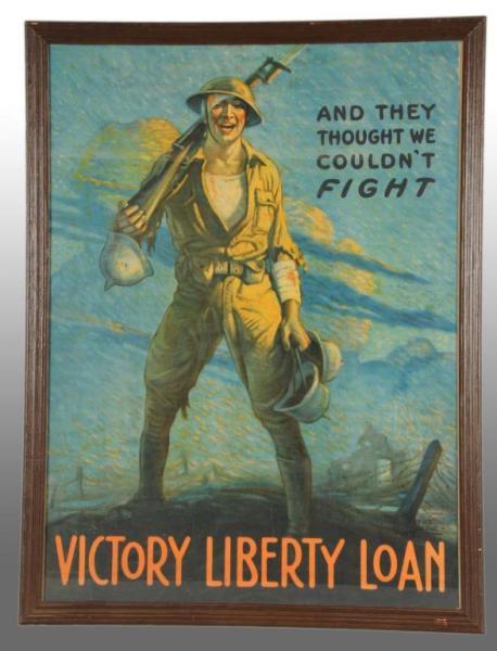 Appraisal: Paper Victory Liberty Loans Poster Description Circa to Framed under