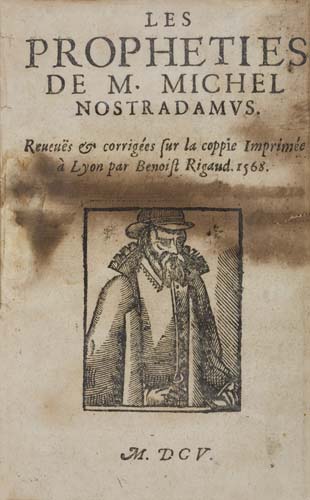 Appraisal: Les Propheties Edited by Vincent S ve Woodcut portrait of