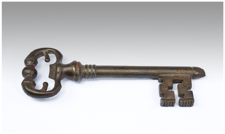 Appraisal: Large Iron Key Corkscrew