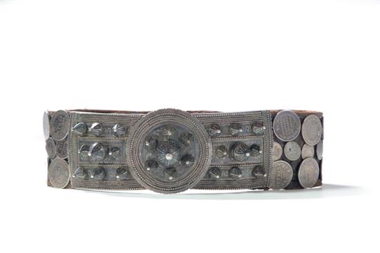 Appraisal: CAUCASIAN KAVKAZI SILVER AND NEILO COIN BELT Late th-early th